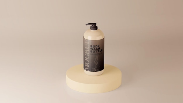 Body wash bottle mockup