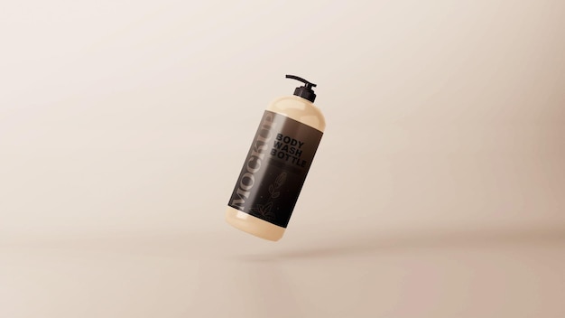 PSD body wash bottle mockup