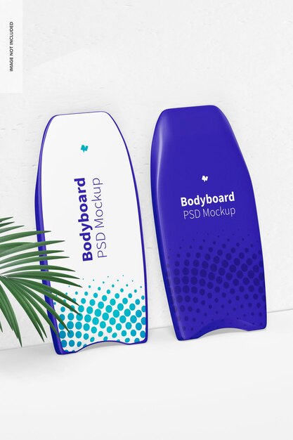 PSD bodyboard set mockup