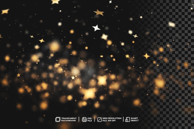 Boeiend lichtster bokeh-effect met realistische gloed zonder achtergrond
