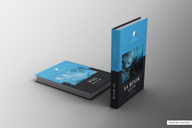 Boek a4 mockup psd-sjabloon