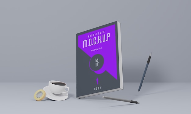 PSD boek briefpapier ontwerp mockup