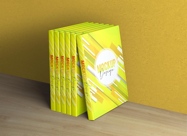 PSD boek mockup-ontwerp met harde kaft