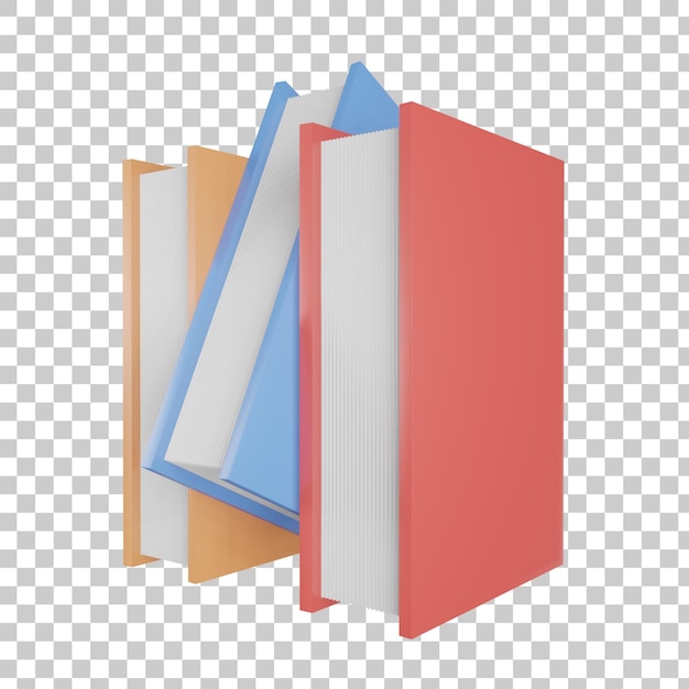 Boeken 3d render illustratie