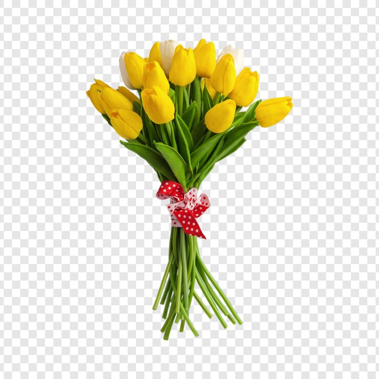PSD boeket gele tulpen
