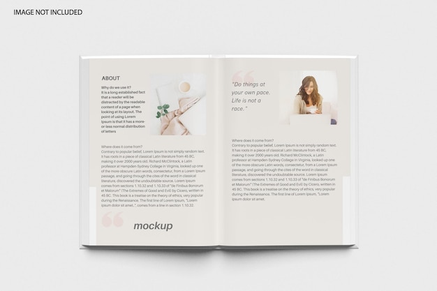 Boekomslag en open mockup