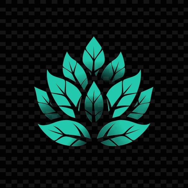 PSD bogate logo bromelii z dekoracyjnymi liśćmi kreatywny wektorowy projekt kolekcji przyrody