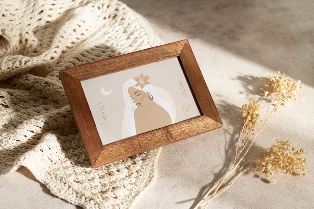 Boho frame mockup design