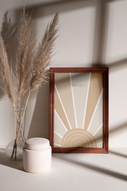 PSD boho frame mockup design