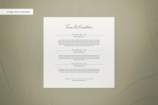 PSD boho template post feed content with point