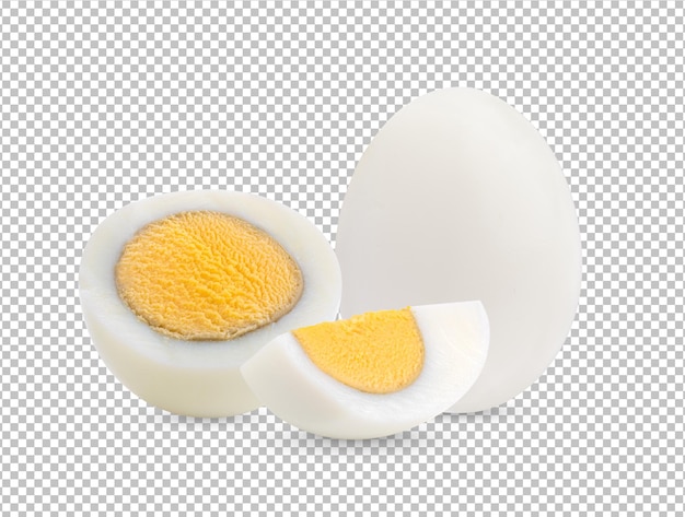 Boiled egg isolated on alpha layer