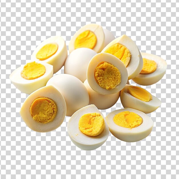 PSD boiled eggs isolated on transparent background