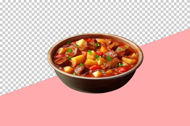 PSD boiled goulash. isolated object, transparent background