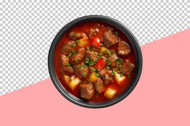PSD boiled goulash. isolated object