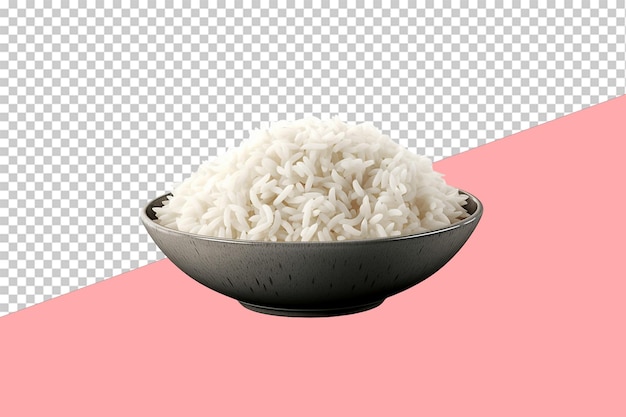 PSD boiled rice. isolated object, transparent background