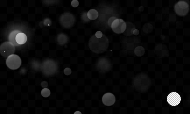 PSD bokeh effect on transparent background