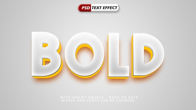 Bold 3d style text effect