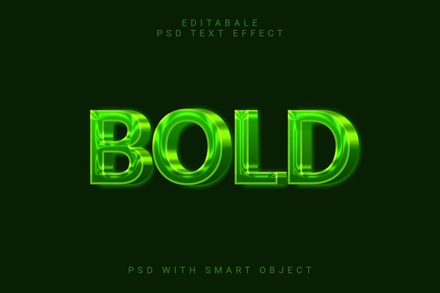 PSD bold 3d text effect