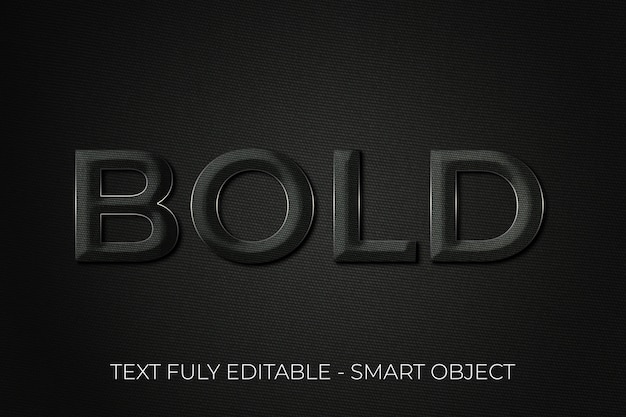 PSD bold font effect