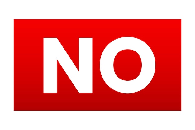 bold no in red square a powerful statement of negation