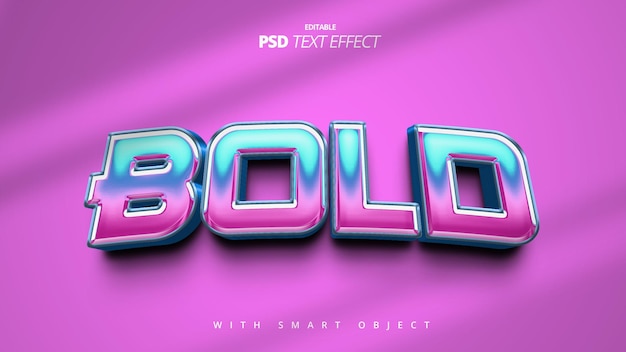 ボールド・パープル・ガム 3D テキスト・エフェクトデザイン