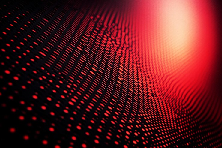 PSD bold red halftone on black background designs