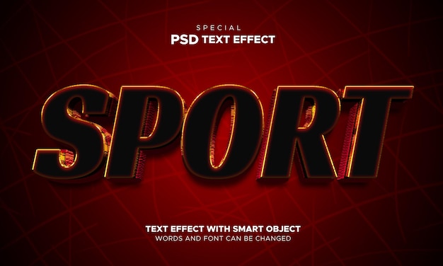 Bold sport text style effect mockup