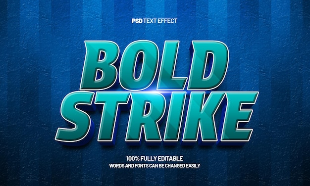bold strike editable text effect with a super and knight text effect