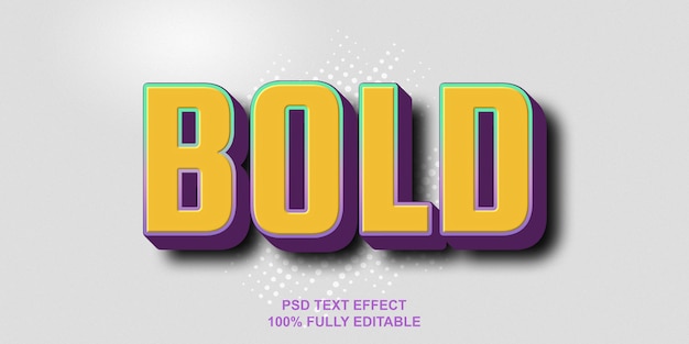 Bold style text effect template