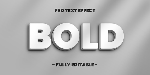 Bold text effect 3d