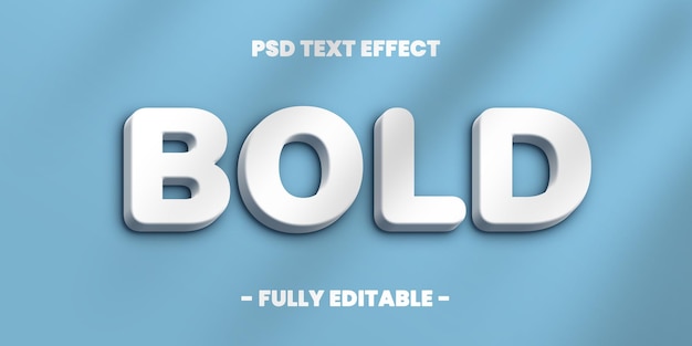 PSD bold text effect 3d