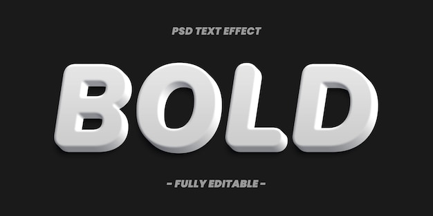 PSD bold text effect 3d