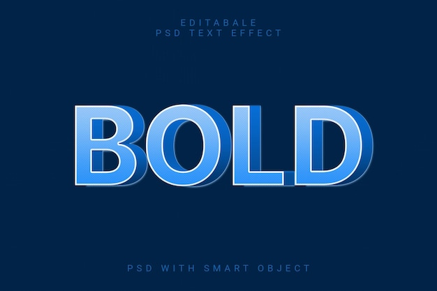 PSD bold text effect