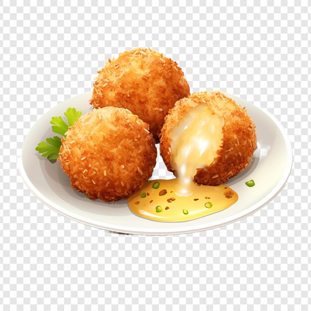 PSD bolinho de bacalhau isolated on transparent background