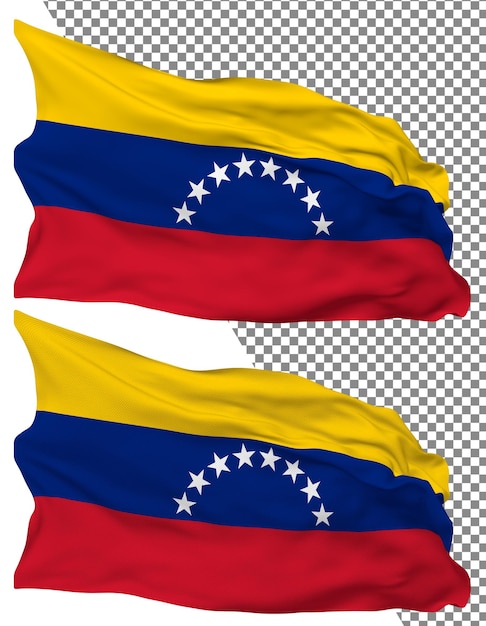 PSD Флаг боливарианской республики венесуэла с изолированной обычной текстурой прозрачного 3d-рендеринга