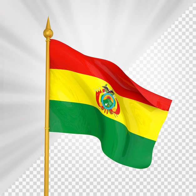 PSD bolivia flag 3d render