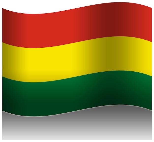 Bolivia flag wave 3d