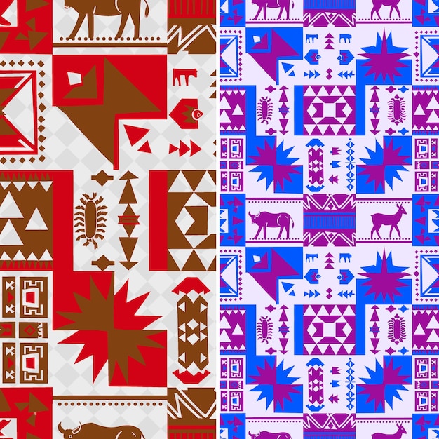 Bolivian Weaving Patterns With Geometric Shapes and Animal S Creative Abstract Geometric Vector
