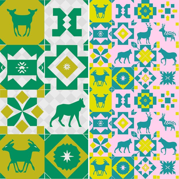 PSD bolivian weaving patterns with geometric shapes and animal s creative abstract geometric vector