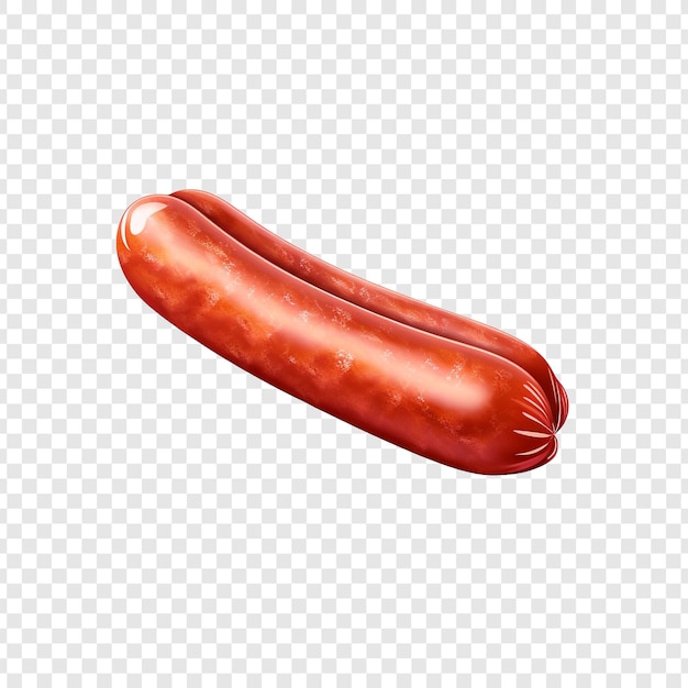 Bologna sausage isolated on transparent background