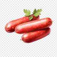 PSD bologna sausage isolated on transparent background