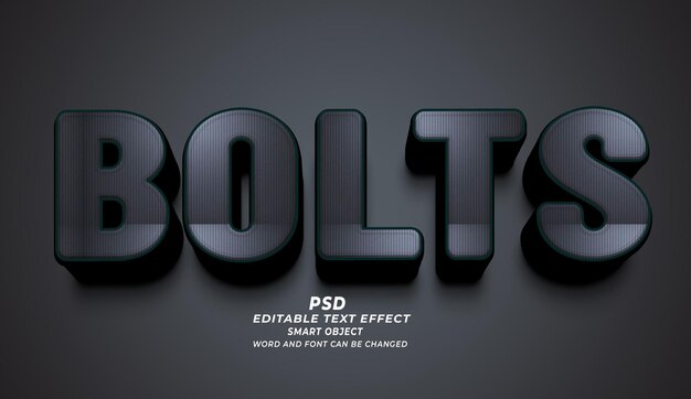 PSD bolpsd 3d editable text effect