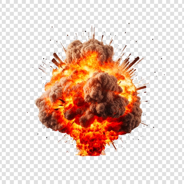 Bom explosion on a transparent background