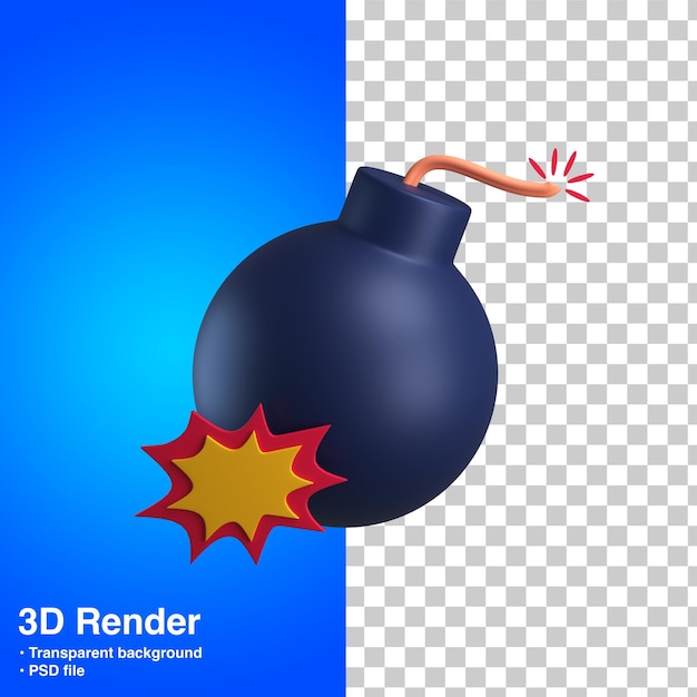 PSD bomb 3d render