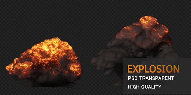 PSD bomb explosion premium psd