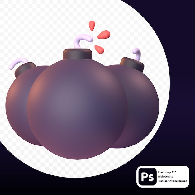 PSD 그래픽 자산 게임을 위한 3d 렌더링의 폭탄