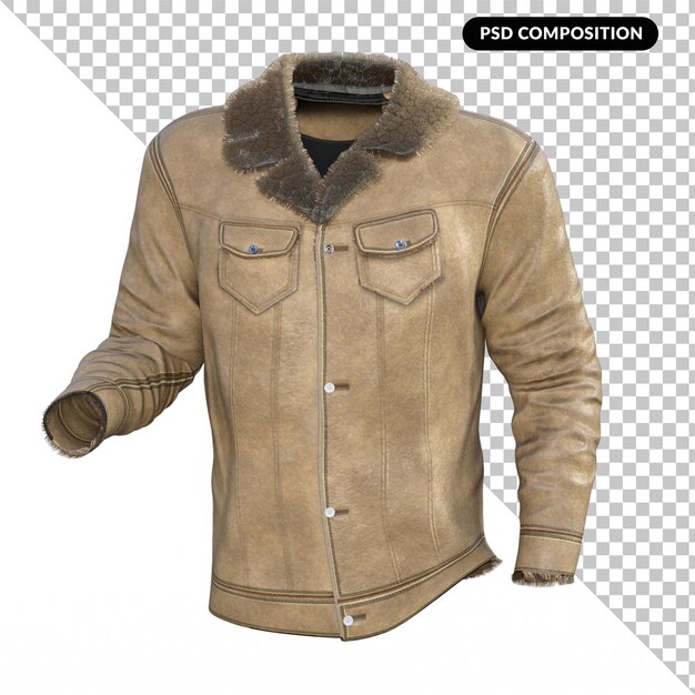 bomber jacket fawn isoalted 3d