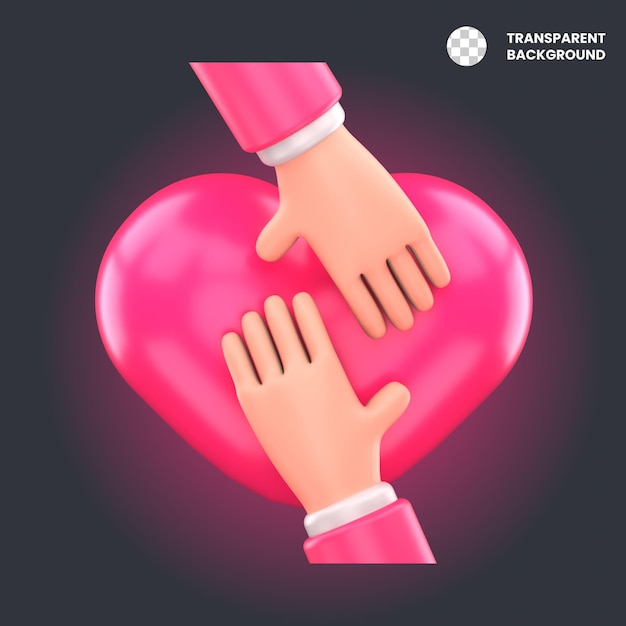 Bond of Love 3D Icon Illustratie