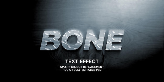 Bone text effect template