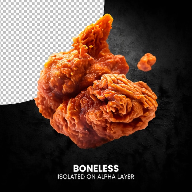 Boneless - Cajun, Habanero, Mango isolated on alpha layers png